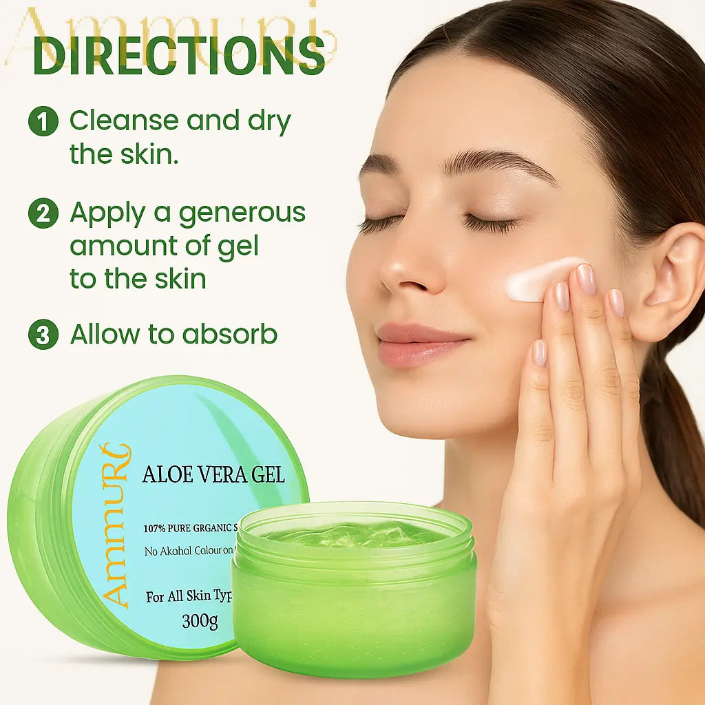 Ammuri Organic Aloe Vera Gel 300g — Face, Body & Hair
