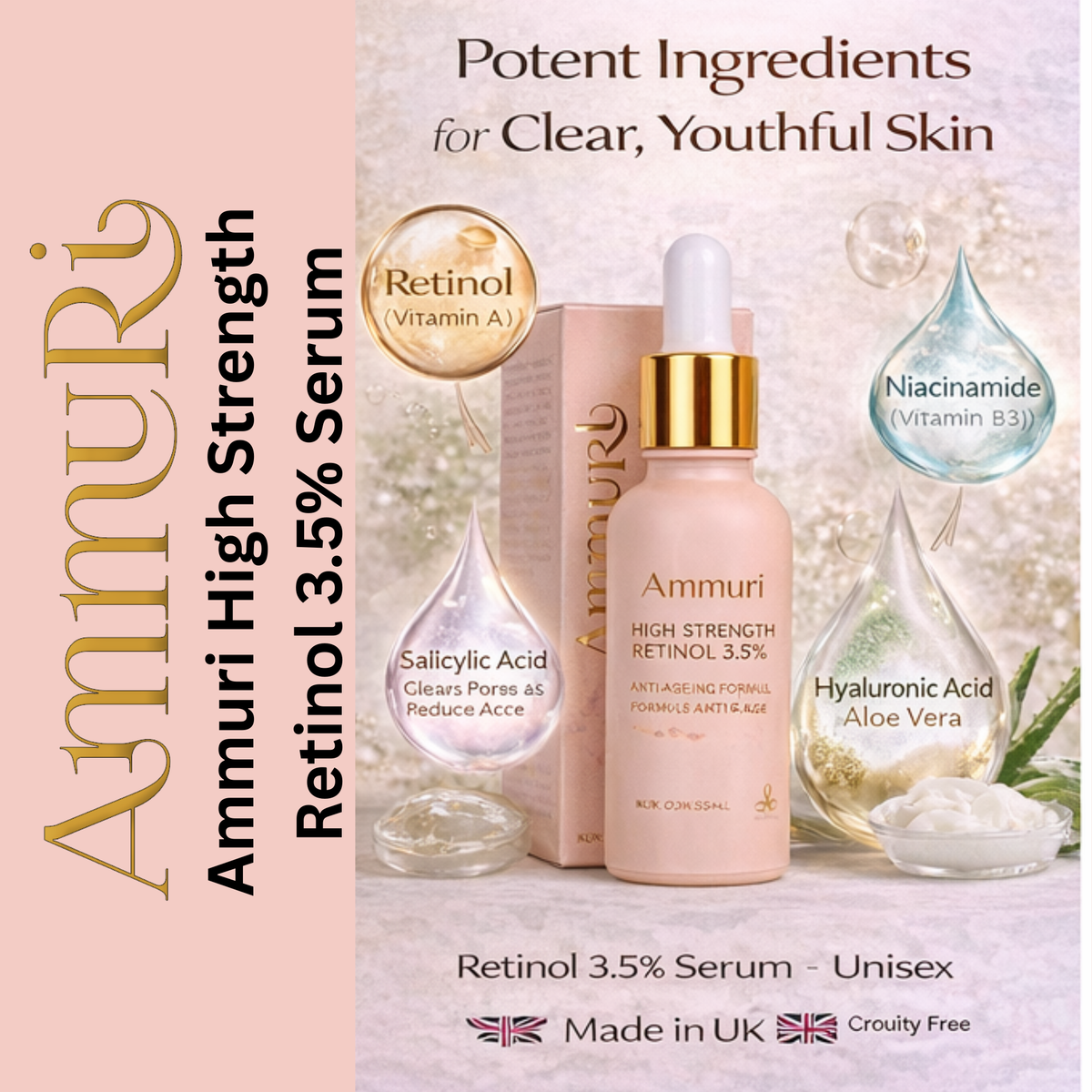 Ammuri Retinol Serum with Hyaluronic Acid 30ml