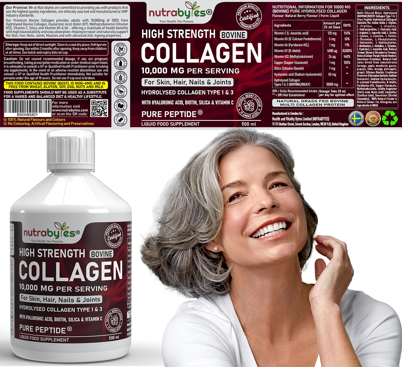 High Strength Liquid Bovine Collagen Supplement