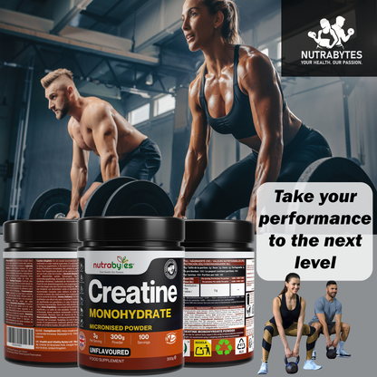 Creatine Monohydrate Powder 300g | Pure Micronised | 100 Servings | Unflavoured | Vegan