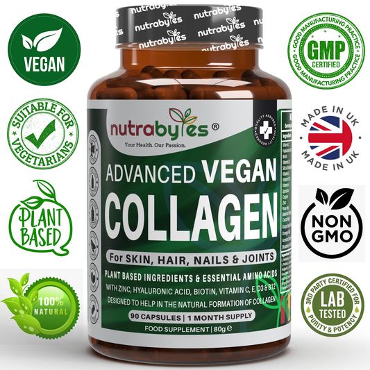 Advanced Vegan Collagen | Plant-Based Formula with Essential Amino Acids | 90 Capsules | 1-Month Supply