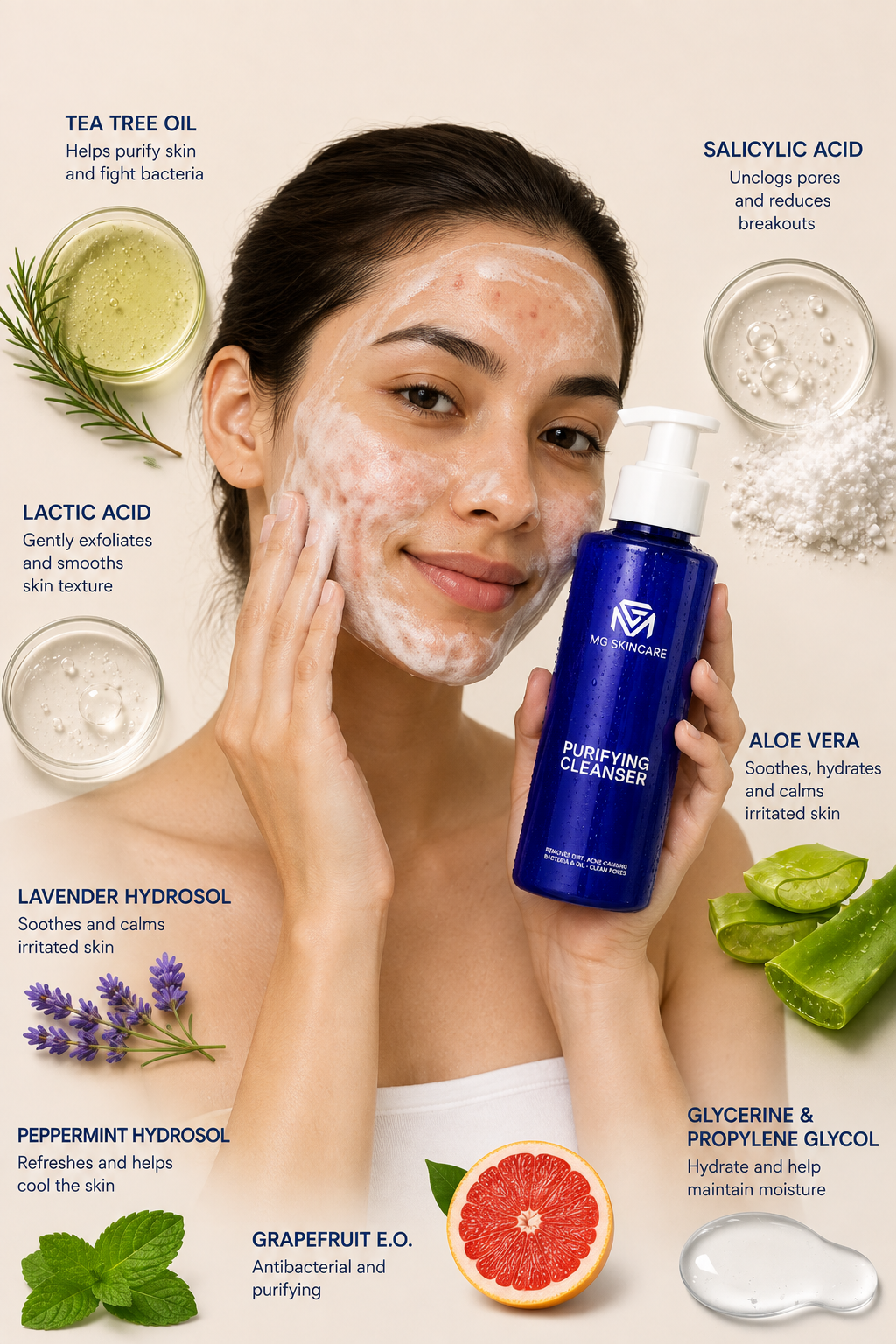 MG Skincare Purifying Foaming Face Wash 100ml