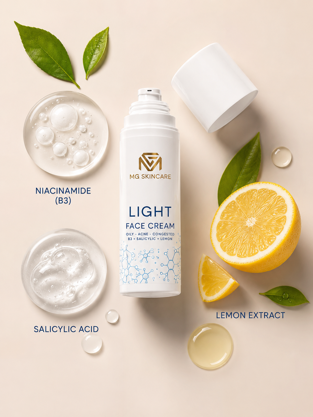 MG Skincare Light Face Cream with Niacinamide