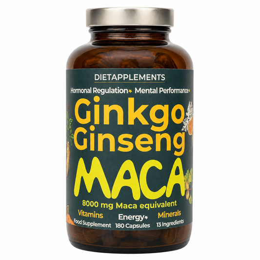 Maca, Korean Ginseng & Ginkgo Biloba Complex Capsules