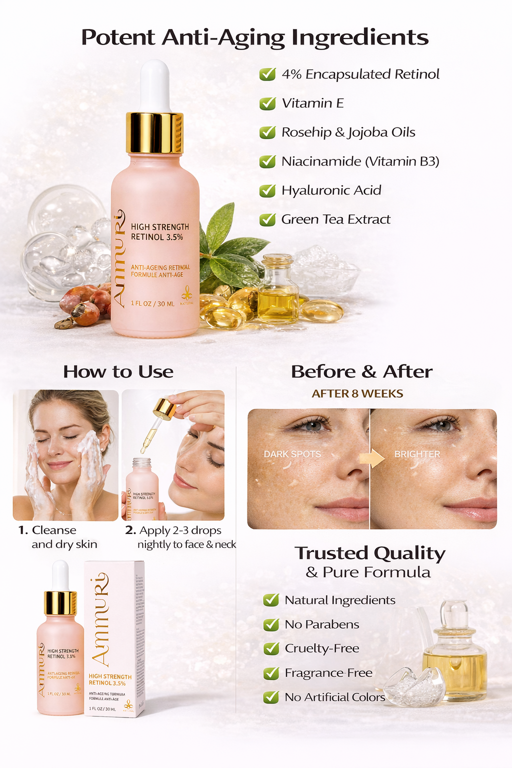 Ammuri Retinol Serum with Hyaluronic Acid 30ml