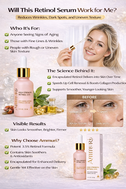 Ammuri Retinol Serum with Hyaluronic Acid 30ml