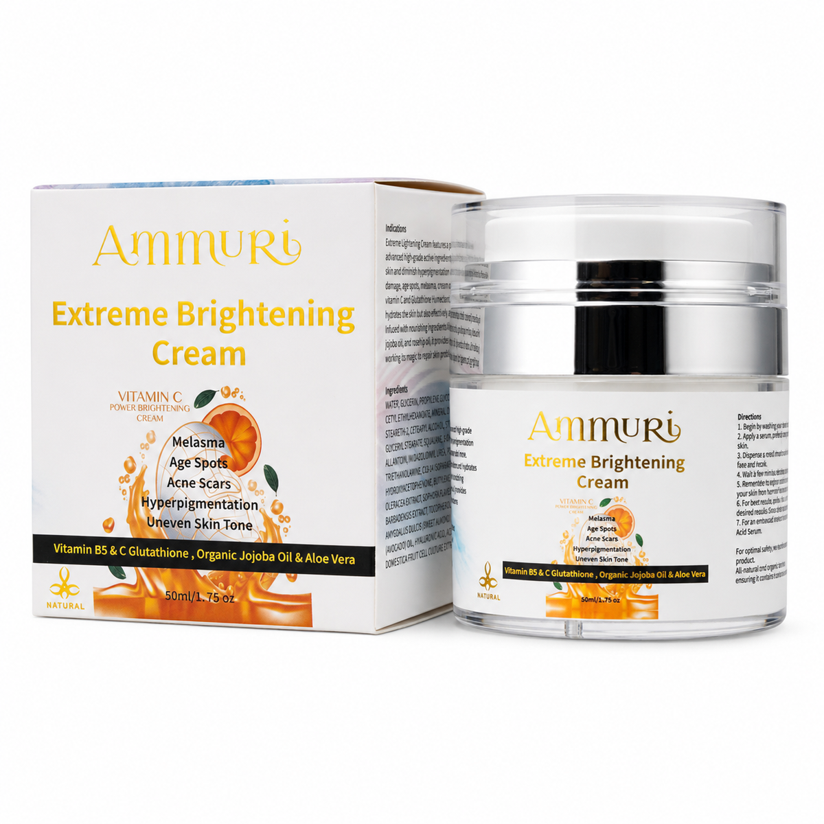 Ammuri Vitamin C & Glutathione Brightening Cream