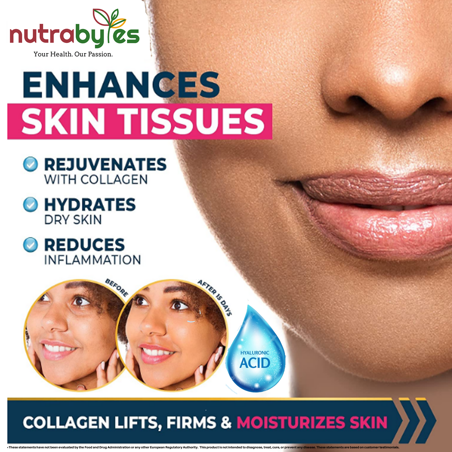 Ultimate Marine Collagen Capsules | Hyaluronic Acid, Vitamin C & Retinyl Acetate | 60 Capsules | 1-Month Supply