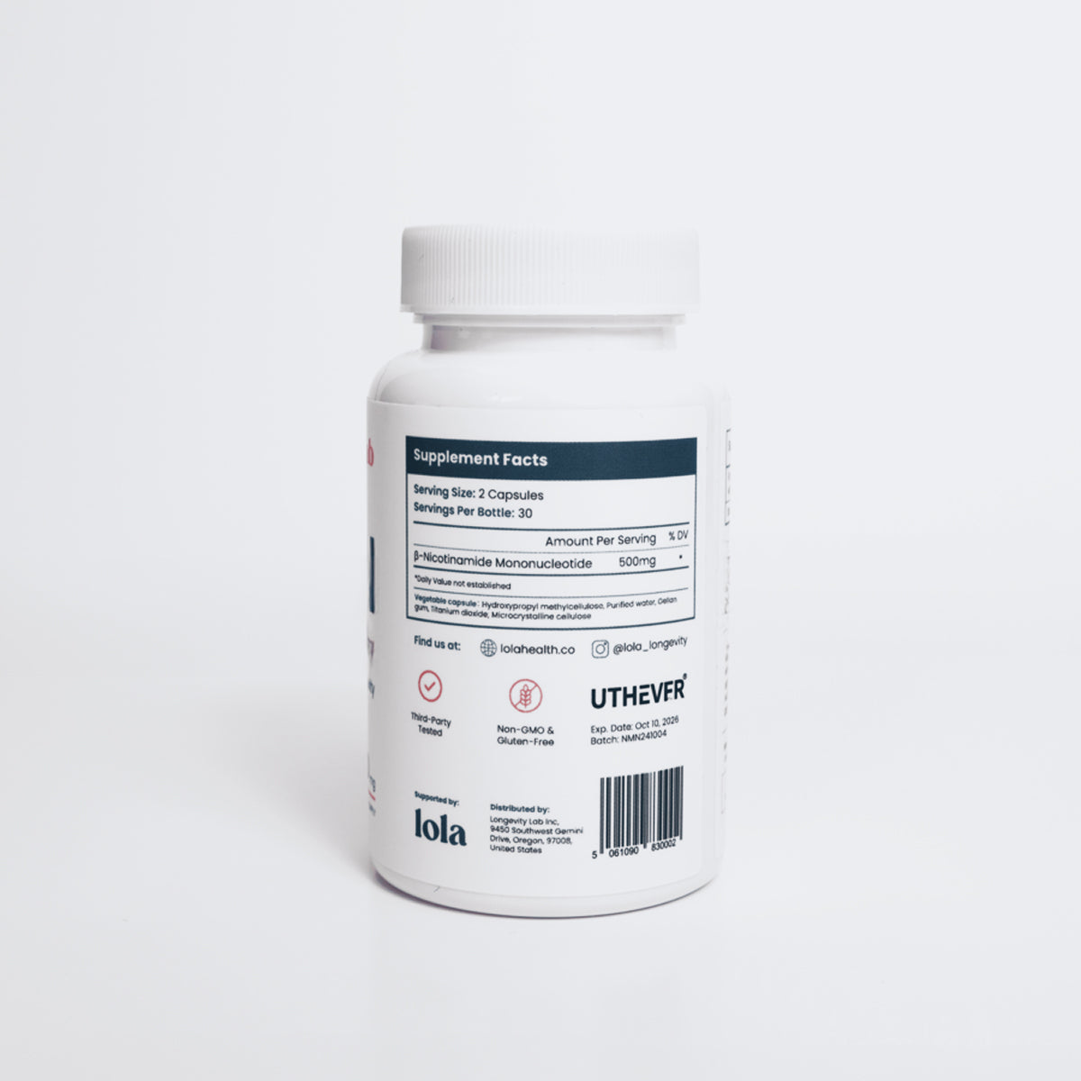 NMN NAD+ Booster Capsules 250mg — Lola Health