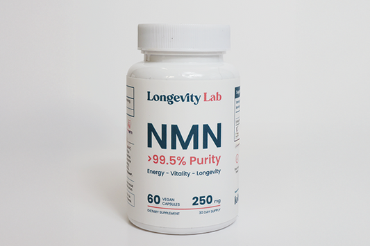 Longevity Lab NMN supplement bottle on a white background