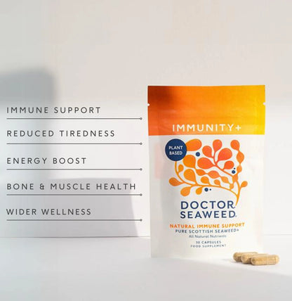 Doctor Seaweed Immunity+ Seaweed, B12 & D3, 60 Capsules