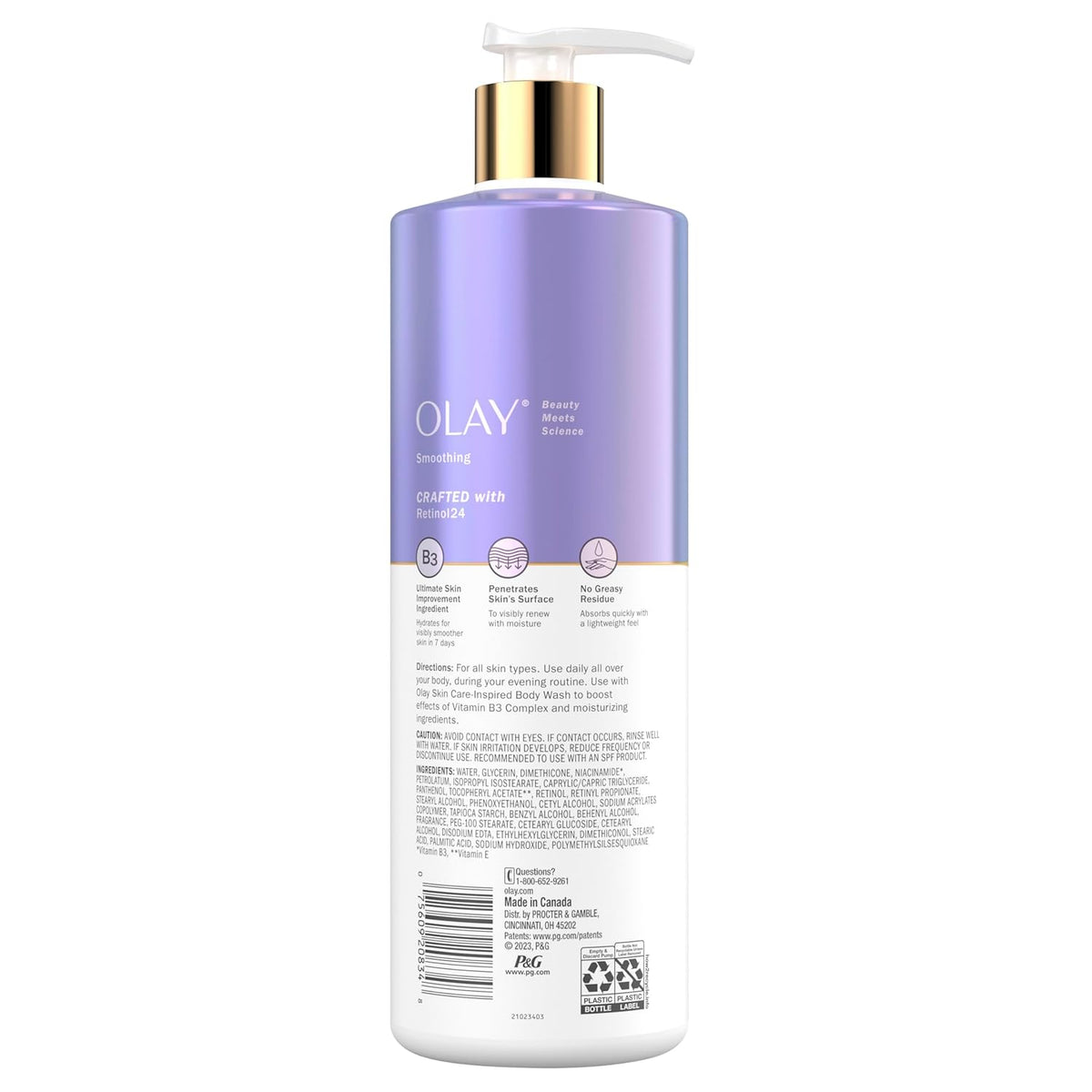 Olay Retinol 24 Body Lotion with Vitamin B3, 502ml