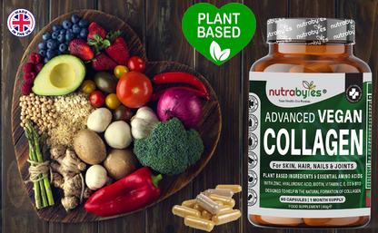 Advanced Vegan Collagen | Plant-Based Formula with Essential Amino Acids | 90 Capsules | 1-Month Supply