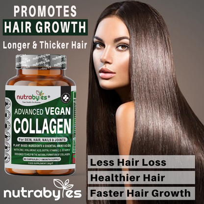 Advanced Vegan Collagen | Plant-Based Formula with Essential Amino Acids | 90 Capsules | 1-Month Supply