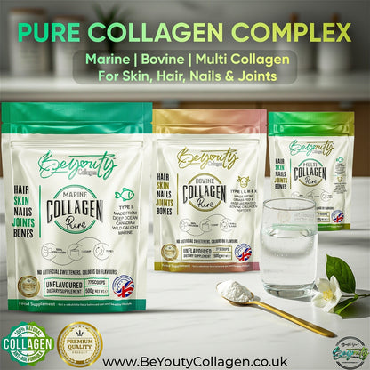 BeYouty Bovine & Marine Collagen Powder, 550g