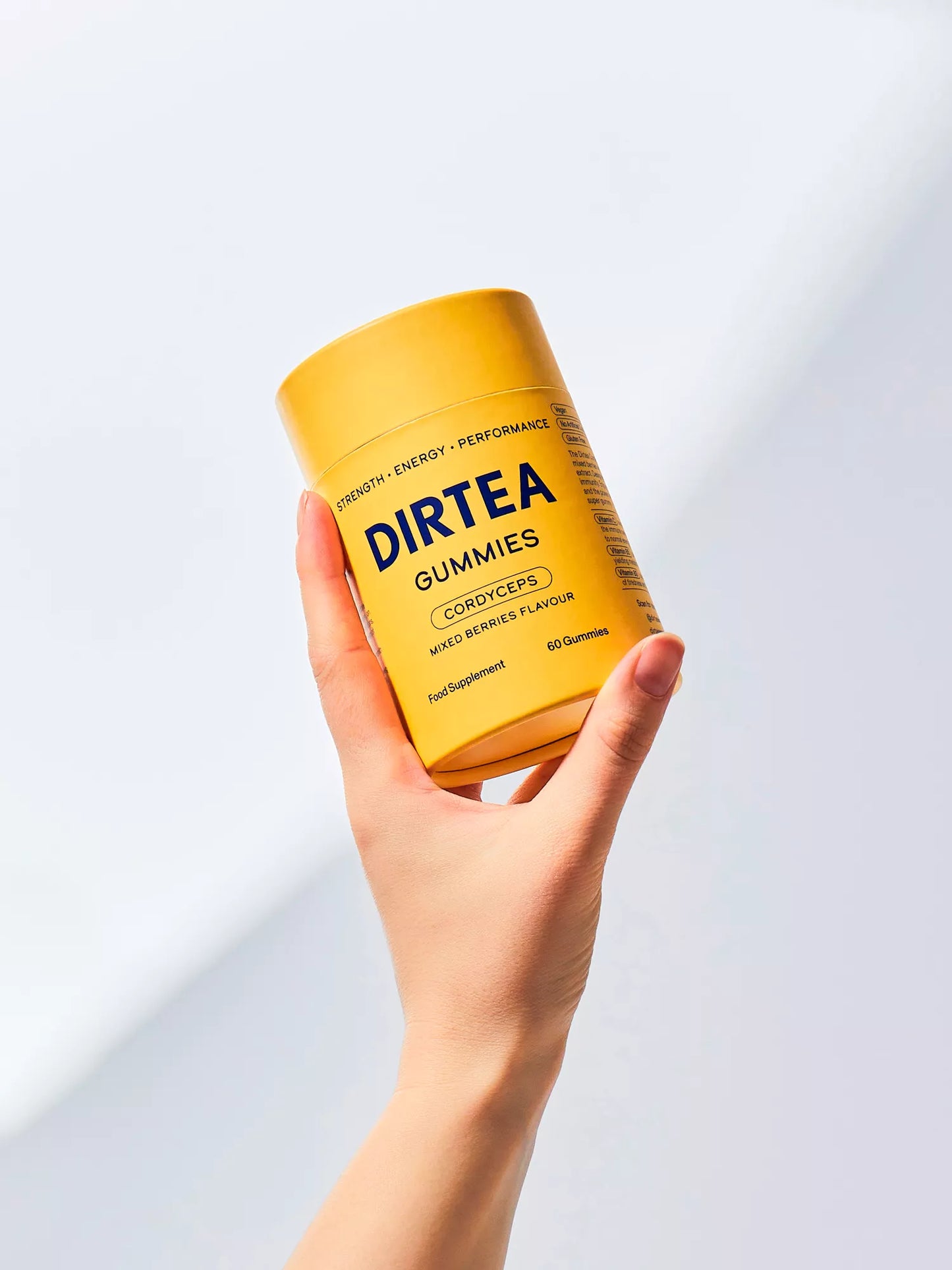 DIRTEA Cordyceps Performance Gummies — Mixed Berries, 60ct