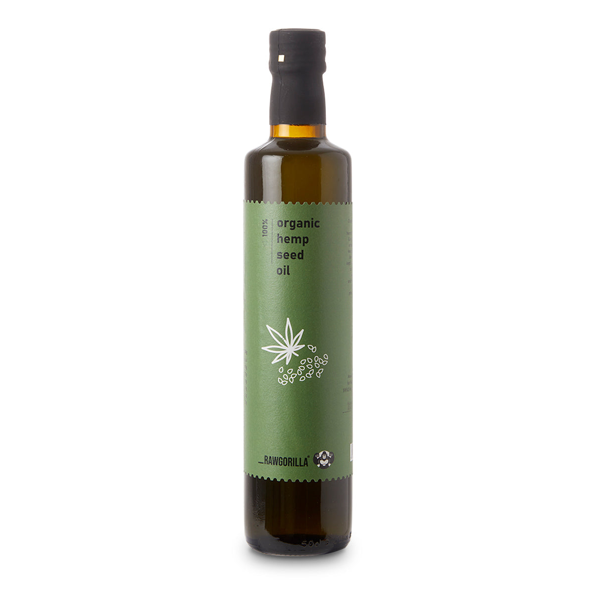 RAWGORILLA Organic Hemp Seed Oil — Cold-Pressed, 500ml