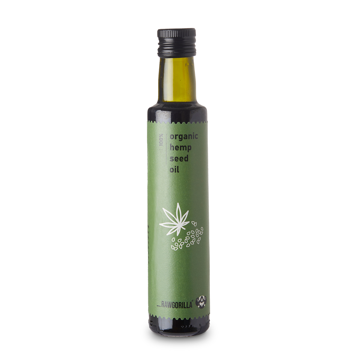 RAWGORILLA Organic Hemp Seed Oil — Cold-Pressed, 250ml