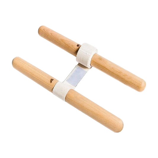 Correa de estiramiento con mango de madera - Estiramiento de pies y pantorrillas para yoga