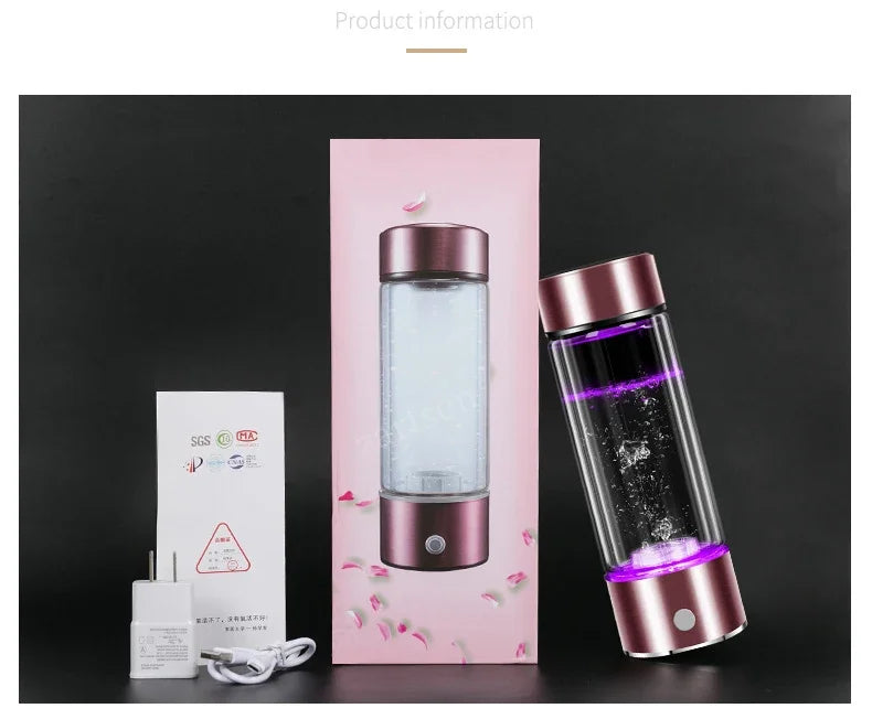 Ionizador de agua alcalina - Recargable por USB