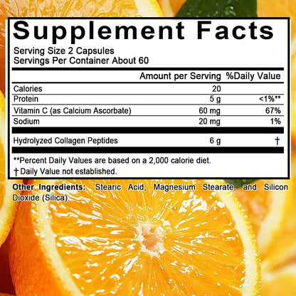 Hydrolyzed Collagen Peptides with Vitamin C - 120 Count