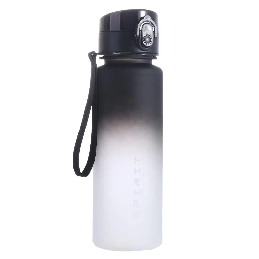 Botella deportiva de 1 litro, color degradado, portátil y a prueba de fugas.