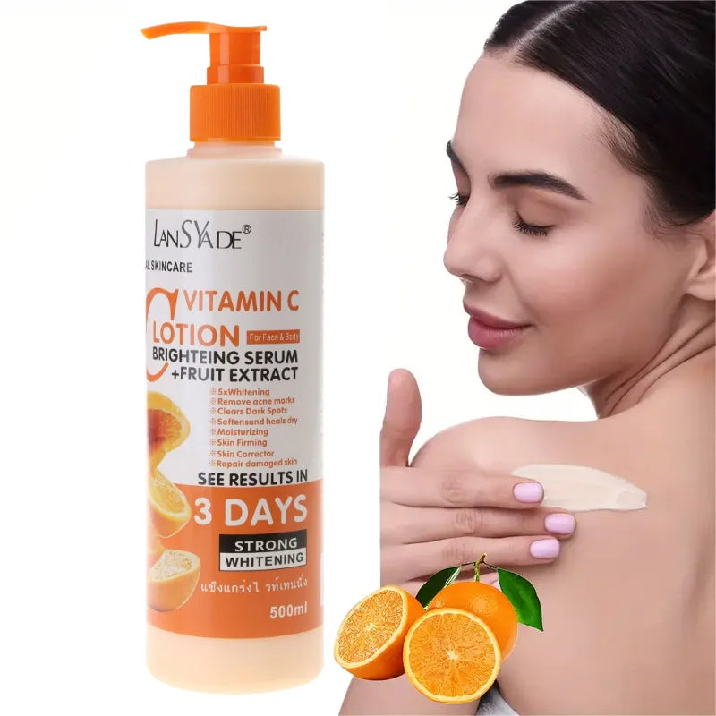 Loción corporal con vitamina C - Crema corporal hidratante 500 ml