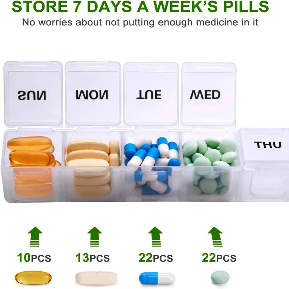 Pastillero de 7 días - Contenedor de almacenamiento semanal