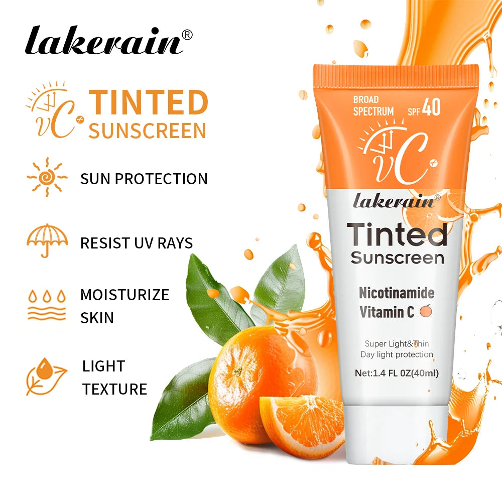 Protector solar hidratante con color FPS 40 con vitamina C - 40 ml