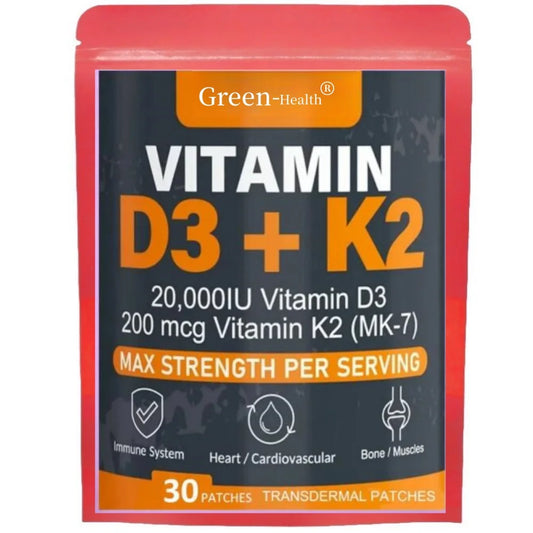 Parches transdérmicos de vitamina D3 y K2 - 30 unidades
