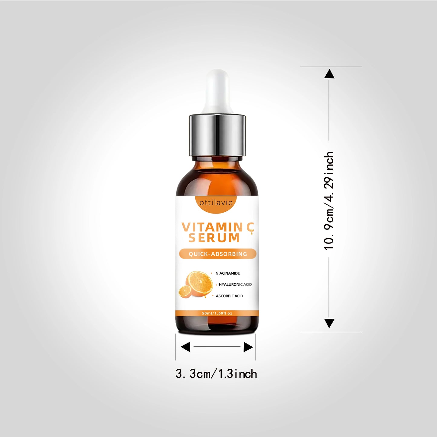 Suero de vitamina C con ácido hialurónico: fórmula de rápida absorción
