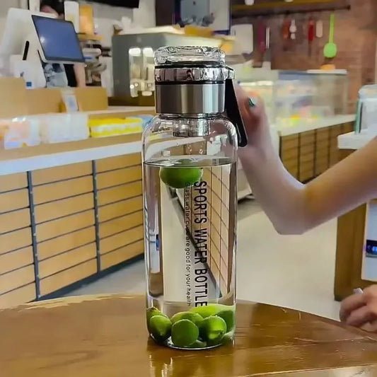Botella de agua de vidrio de gran capacidad de 2 l: perfecta para deportes y viajes