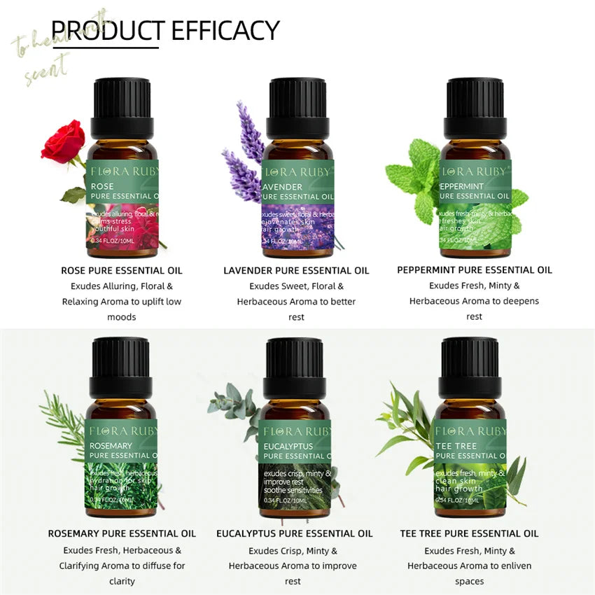 Aceites aromáticos para difusores - Colección de 10 ml