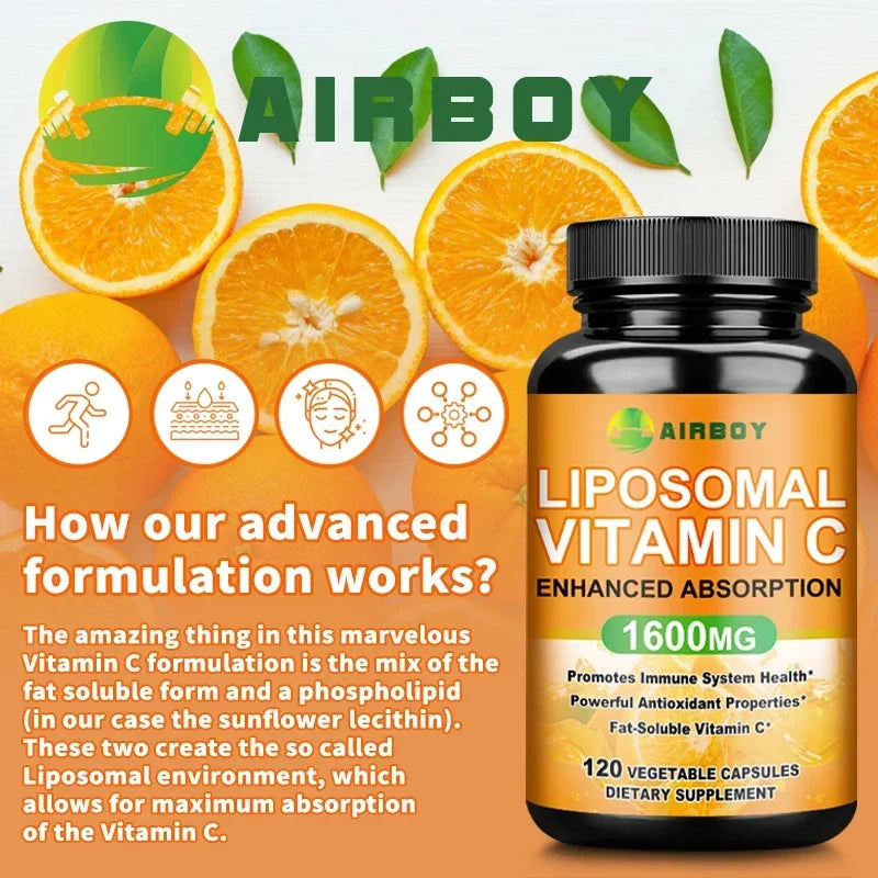 Cápsulas de vitamina C liposomal - 30 unidades