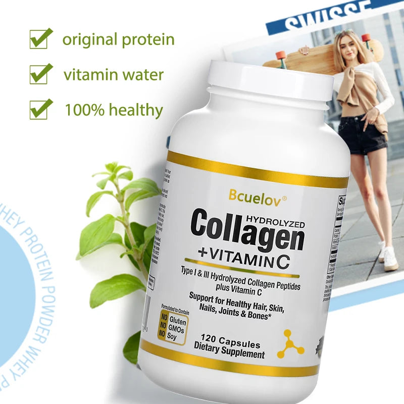 Hydrolyzed Collagen Peptides with Vitamin C - 120 Count