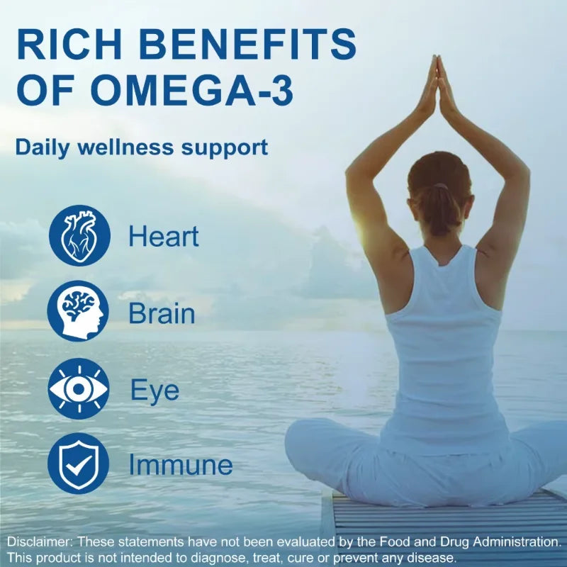 Omega 3 Fish Oil supplement bottle back - ingredient details