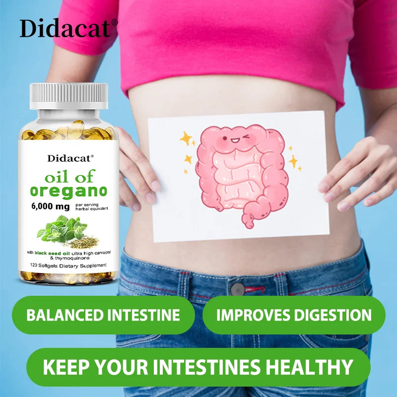 Oregano oil softgel capsules - steam distilled oregano oil
