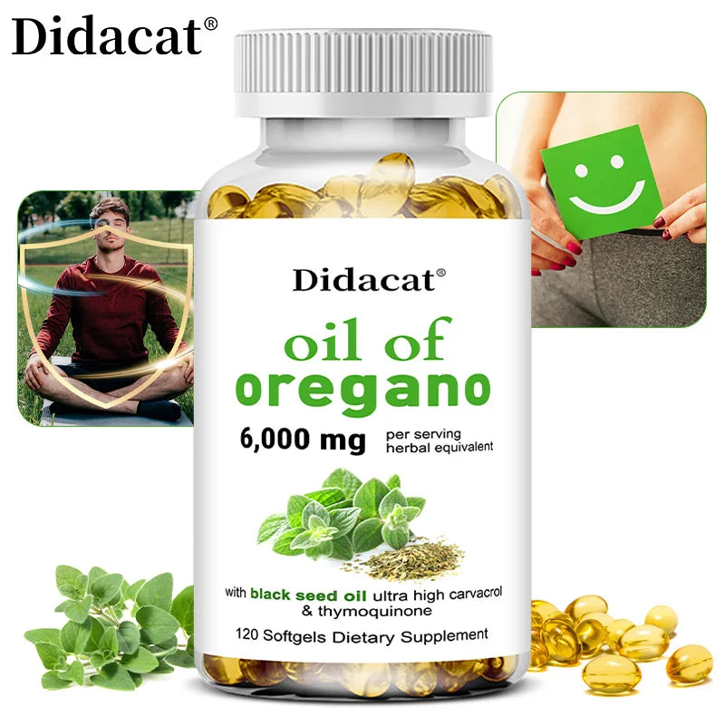 Oregano Oil Softgel Capsules bottle - Mediterranean oregano extract
