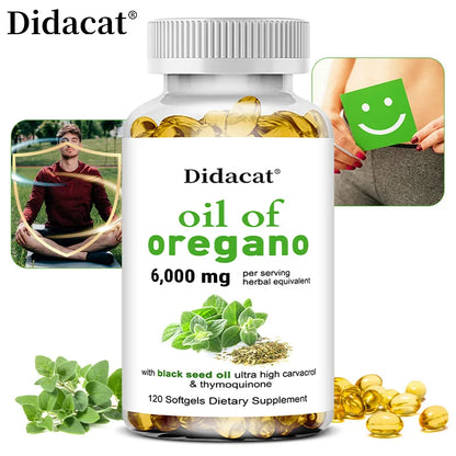 Oregano Oil Softgel Capsules bottle - Mediterranean oregano extract
