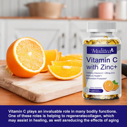 Vitamin C zinc supplement packaging - daily vitamins
