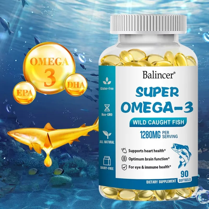 Omega 3 Fish Oil softgel capsules - wild caught fish oil