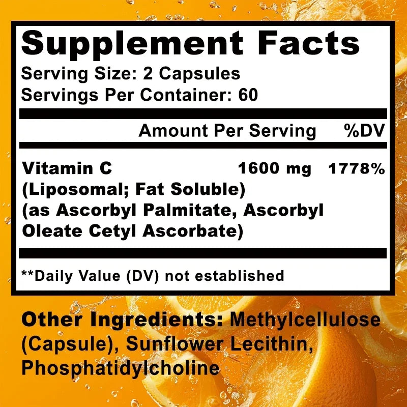 Cápsulas de vitamina C liposomal - 30 unidades