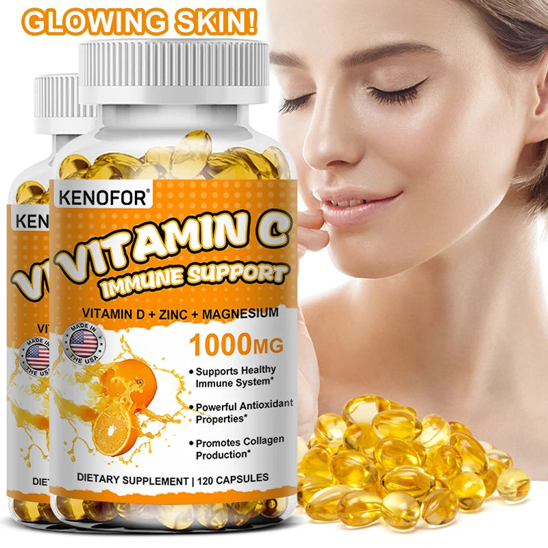 Vitamin C 1000mg capsules bottle - high potency vitamin supplement
