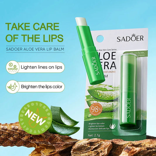 Bálsamo labial SADOER Aloe/Coco/Vitamina C 2,7 g - Cuidado labial hidratante
