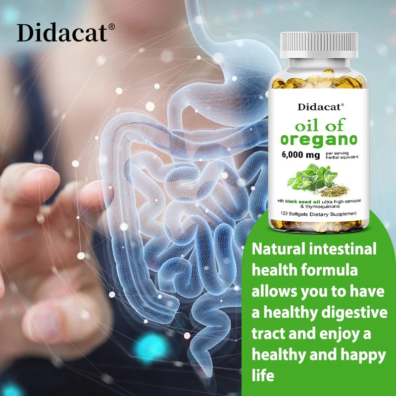Oregano oil softgel label - oregano supplement ingredients
