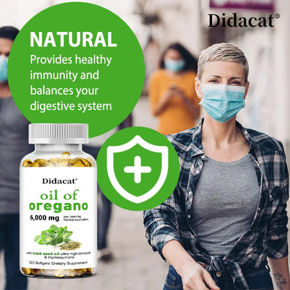 Oregano oil softgel container - enteric coated capsules
