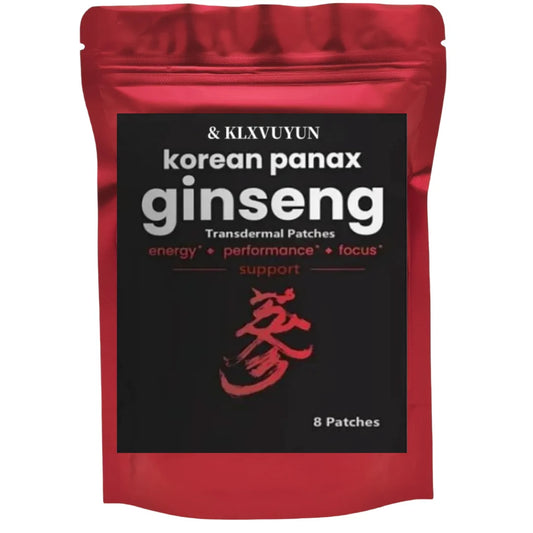 Parches transdérmicos de ginseng rojo coreano (5000 mcg) - 8 unidades