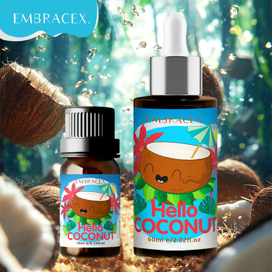 Aceite esencial de coco - Aceite de masaje de 10 ml y 60 ml para viajes y cuidado de la piel