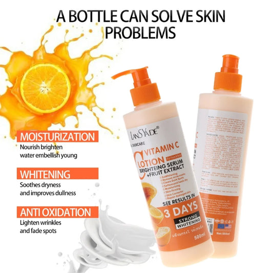 Loción corporal con vitamina C - Crema corporal hidratante 500 ml