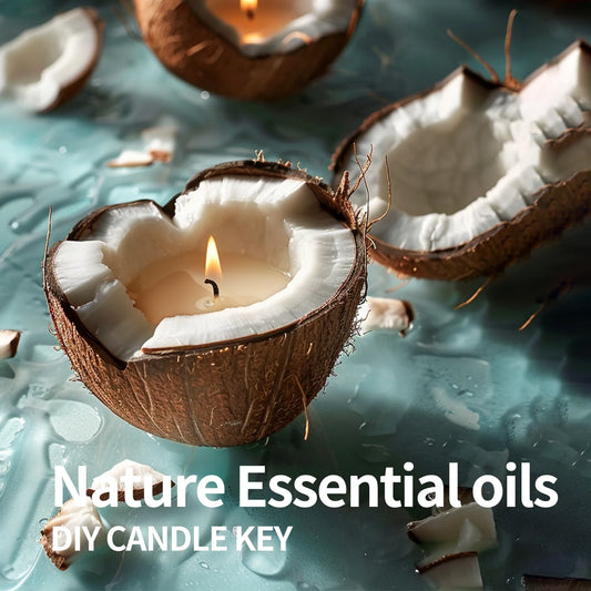 Aceite esencial de coco - Aceite de masaje de 10 ml y 60 ml para viajes y cuidado de la piel